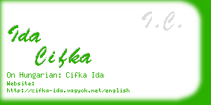 ida cifka business card